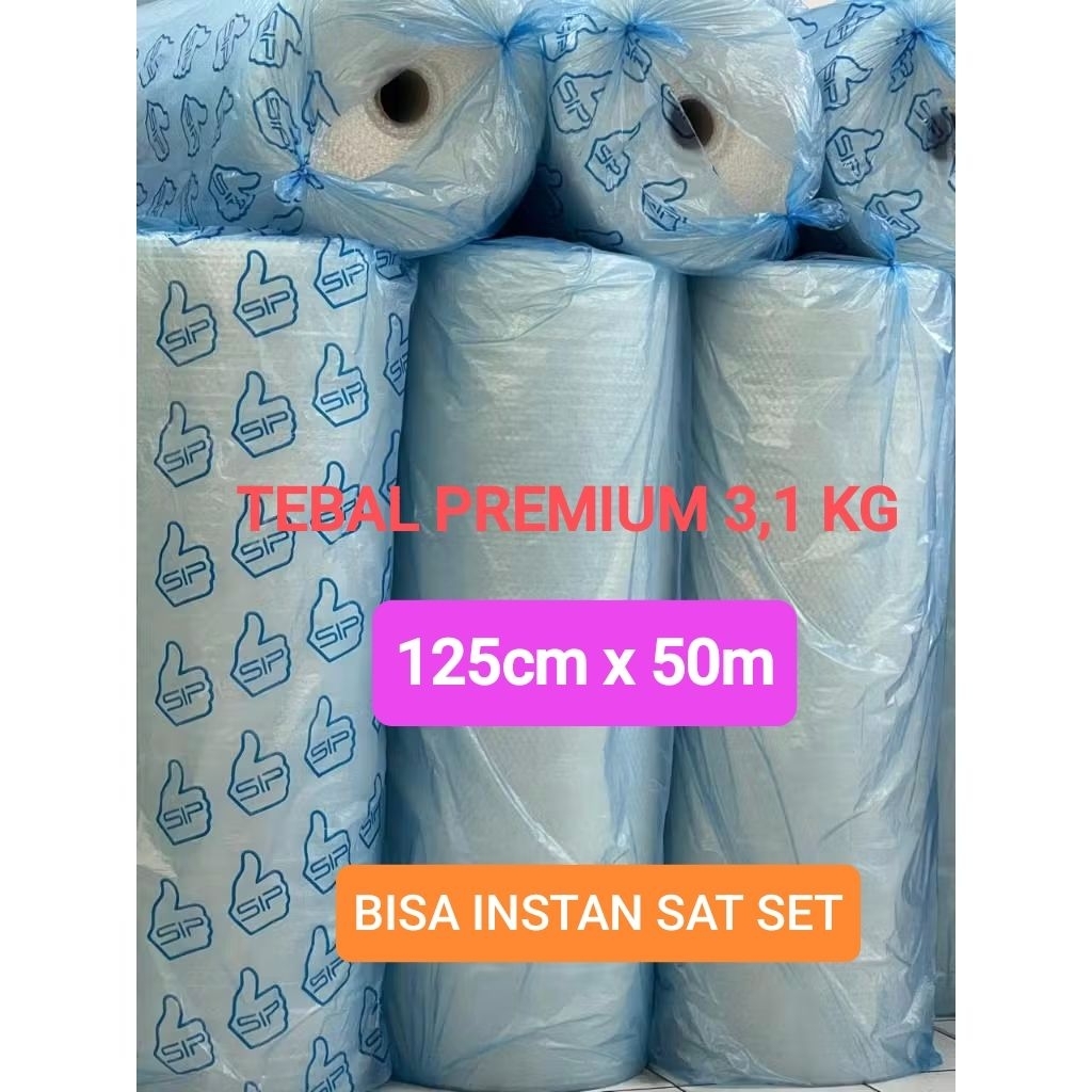 

BUBBLE WRAP ROLL 125cm X 50m 3 KG HITAM BENING TEBAL PREMIUM GRATIS ONGKIR