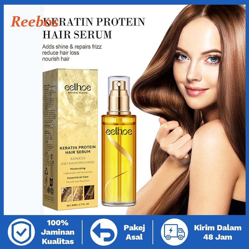 Reebos serum rambut protein keratin, semprotan rambut serum keratin, masker rambut perataan keratin