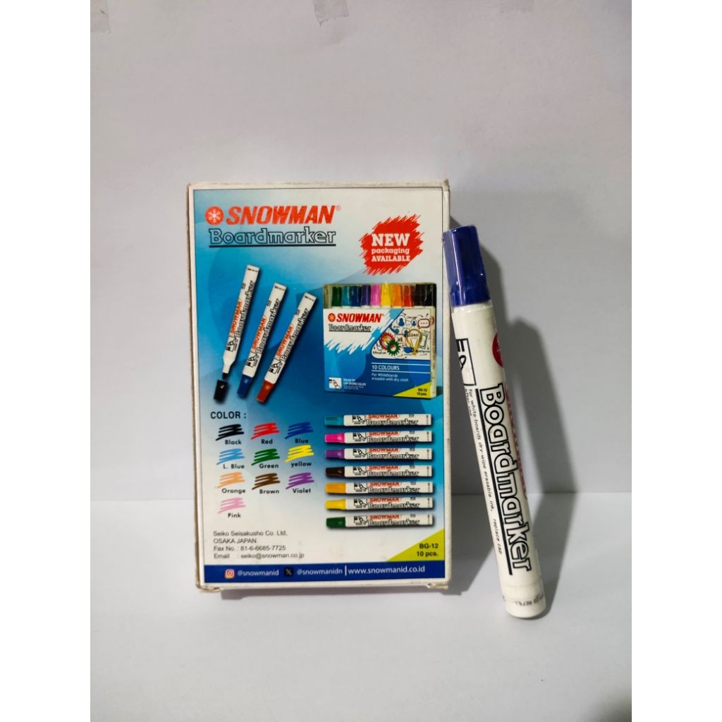 

Spidol Snowman BoartMaker Warna Biru Yang Biasa Rp 9000