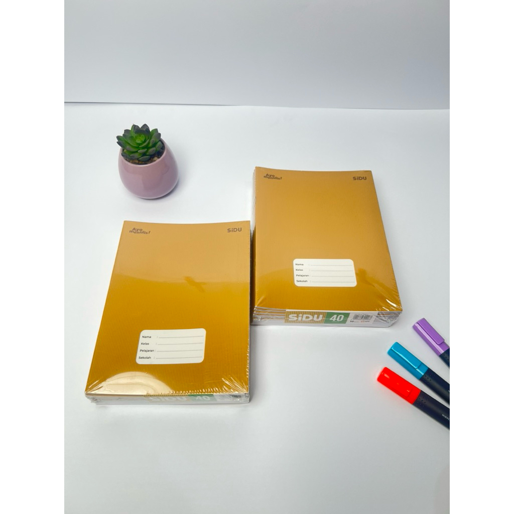 

(10 PCS) Buku Tulis Sekolah Sampul Coklat Sidu Kraft isi 40 Lembar