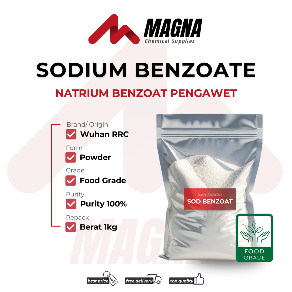 

Sodium Benzoat Natrium Benzoate Food Grade Pengawet Makanan 1kg