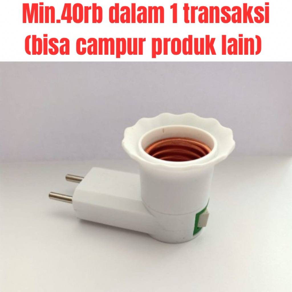 Fitting colok + Saklar Jumbo Jiamei Warna Warni Fitting Lampu Tidur Murah Besar Dudukan Lampu steker