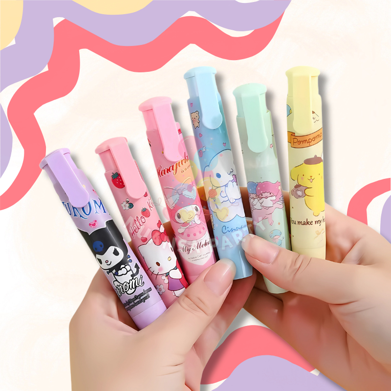 

NP • Penghapus Pensil Mekanik Motif Karakter Kartun Press Mechanical Pencil Eraser / Penghapus Mekanik Motif Sanrio