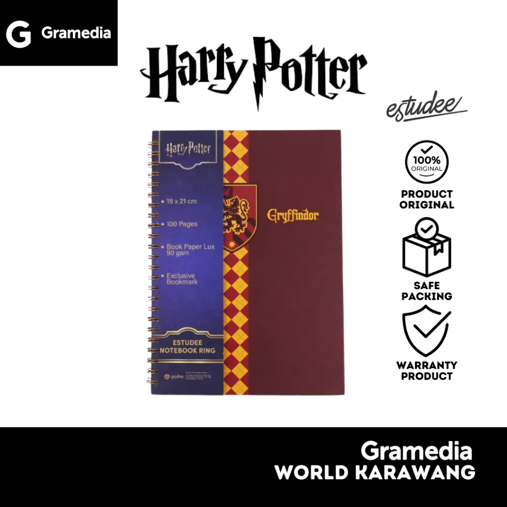 

Estudee Notebook A5 Harry Potter Gryffindor - gramedia karawang