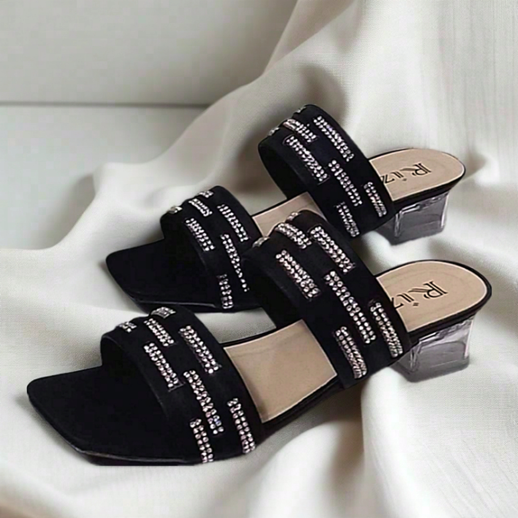 Sandal hak kaca anak-sandal pesta anak permpuan-heels anak-hak kaca anak perempuan-sandal hak kaca a