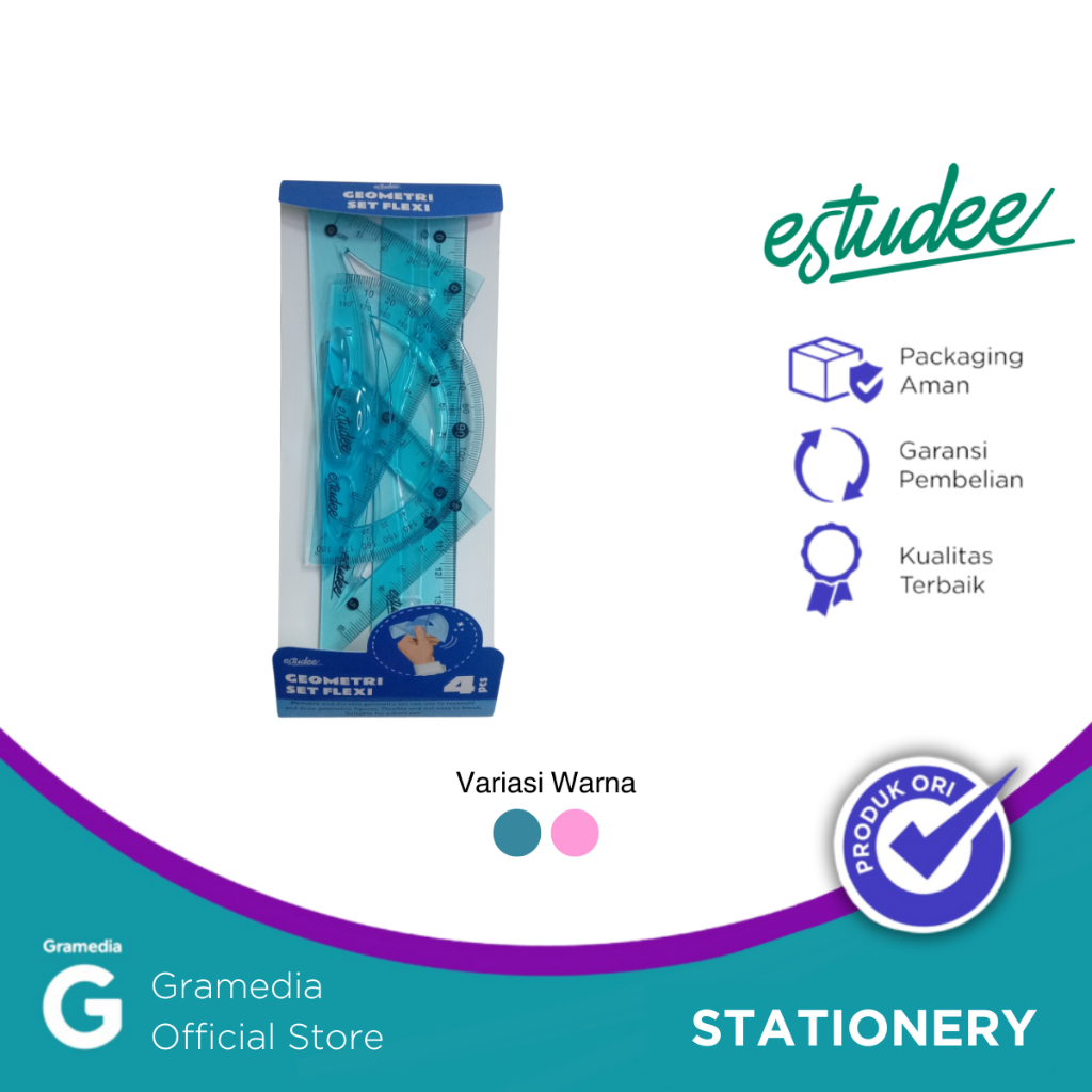 

Gramedia Pettarani - PAKET PENGGARIS ESTUDEE GEOMETRIC SET FLEXI BLUE