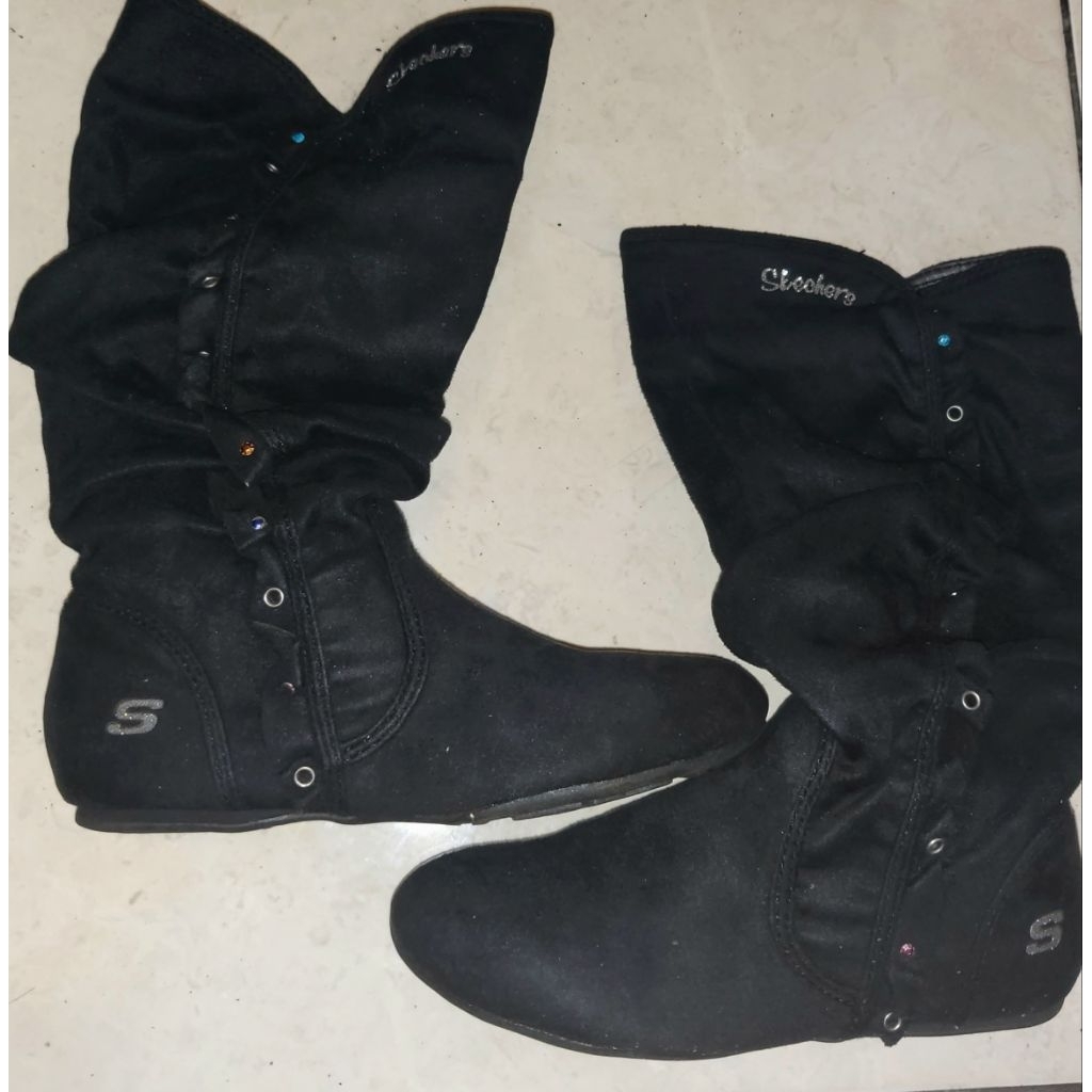 Sepatu skechers boots anak preloved size 32