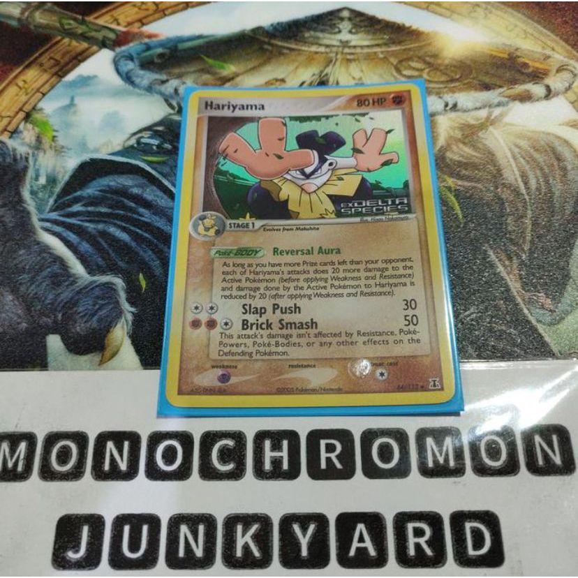 Kartu Pokemon TCG EN EX Delta Species Hariyama Holo Stamp