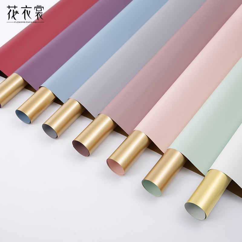 

Sinowrap Kertas Buket Dua Warna Light Gold Anti Air 58x58CM untuk Florist & Buket Bunga