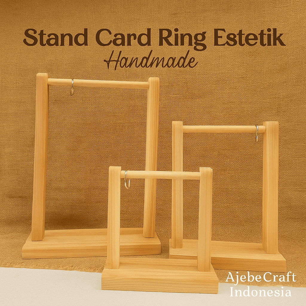 

Stand Menu Kayu | Stand Menu Berdiri Elegan dari Kayu Solid