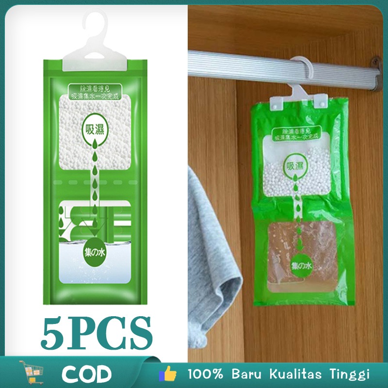 5pcs Penyerap Lembab Anti Jamur Ruangan Serap Lembab Lemari Kantong Penyerap Lembab Ruangan Serap Le