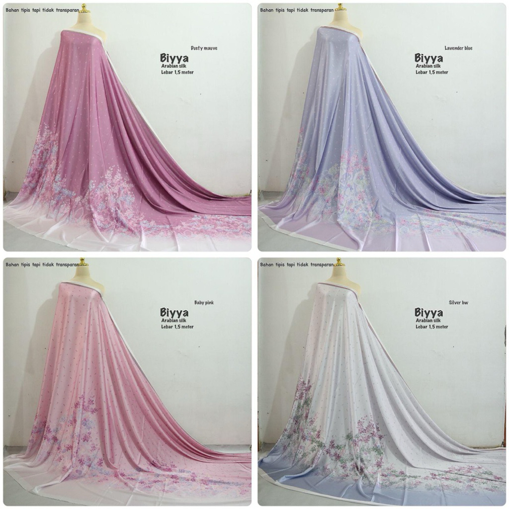 kain arabian sutra silk motif terbaru mengkilap lembut bahan gamis baju pesta lebaran sarimbit coupl