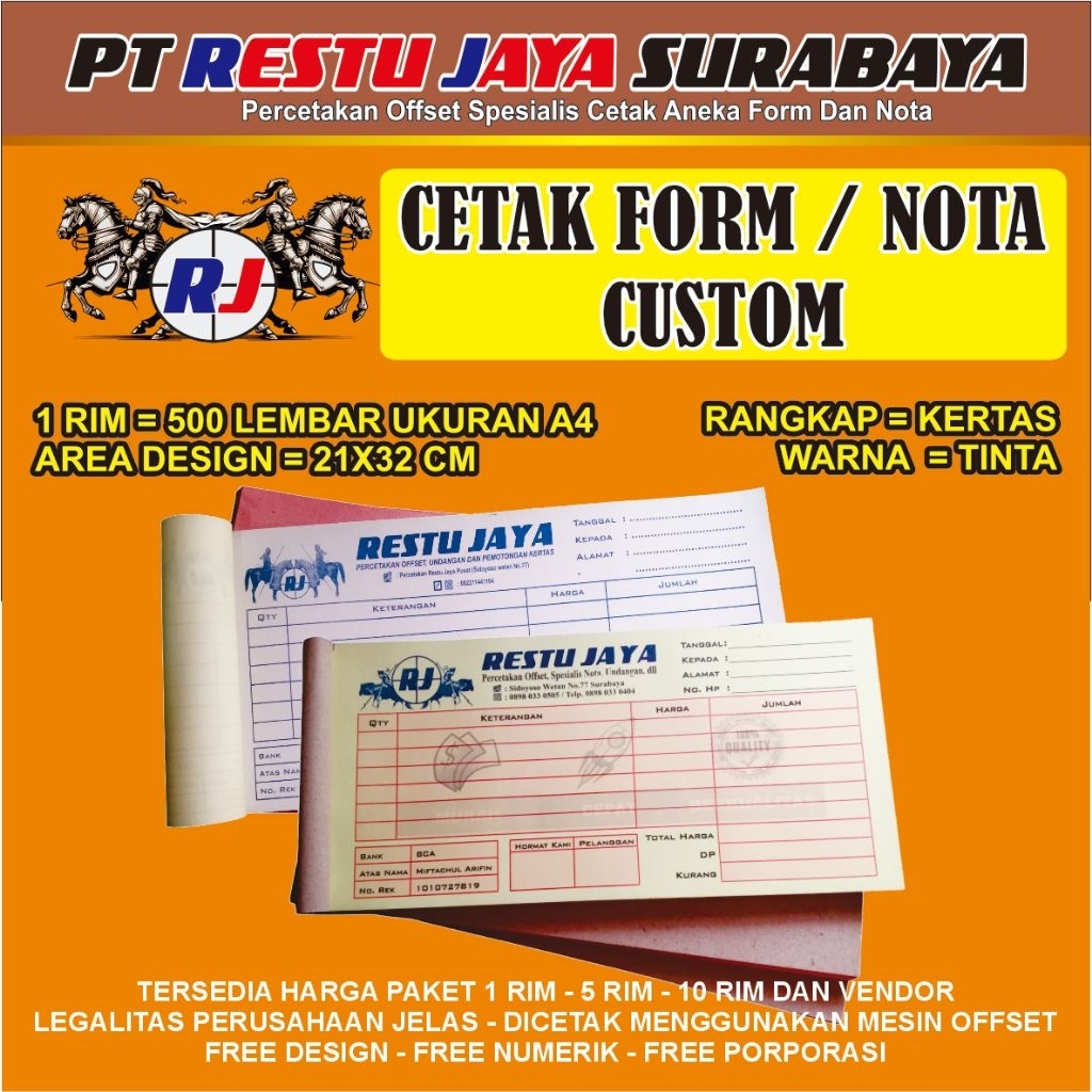 

nota murah custom 5 rim