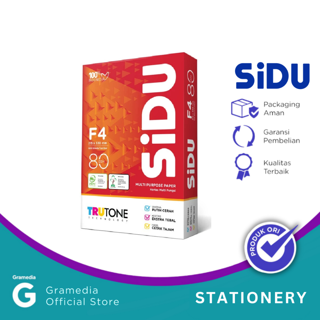

Gramedia Pettarani - KERTAS HVS SIDU F4 80GSM