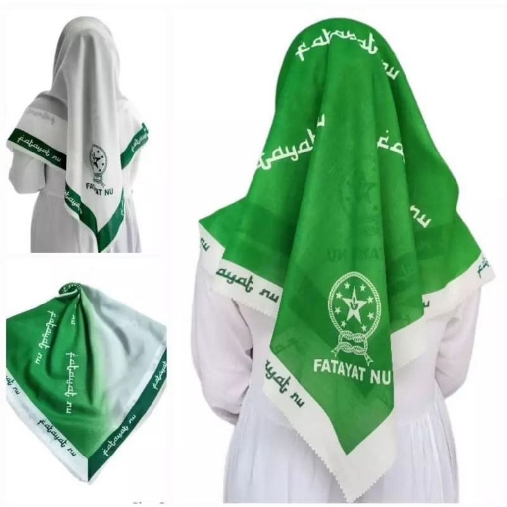 Hijab Fatayat Segi Empat Voal Kerudung Muslimat NU terlaris/Jilbab Muslimat Fatayat NU