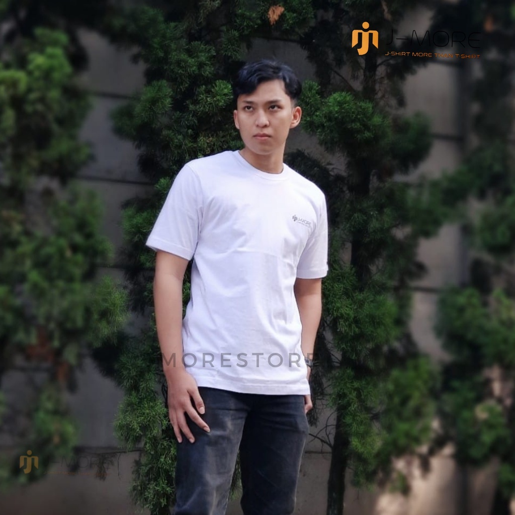 Kaos Oblong Pria Wanita Unisex by JMORE Bahan Cotton Katun Combed 24s/30s Part 1