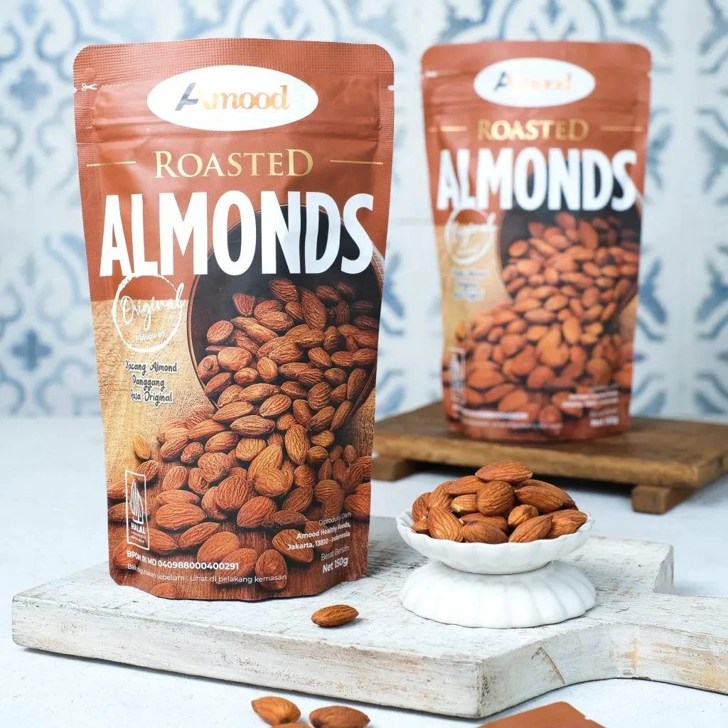 

[HALAL]Kacang Panggang Roasted Almond Amood Rasa Original 50gr BPOM Food Makanan Cemilan Candy Snack