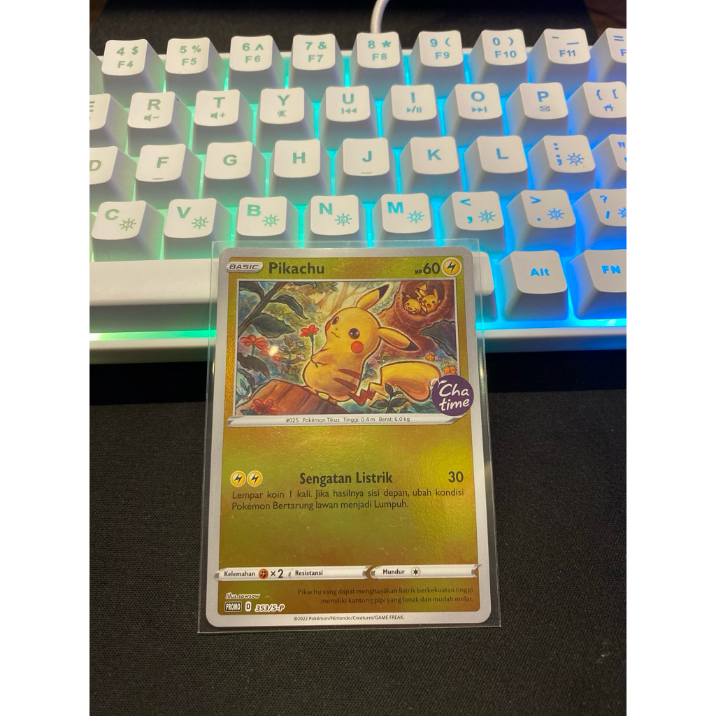 Pokemon Tcg Indonesia Chatime Promo Card Pikachu