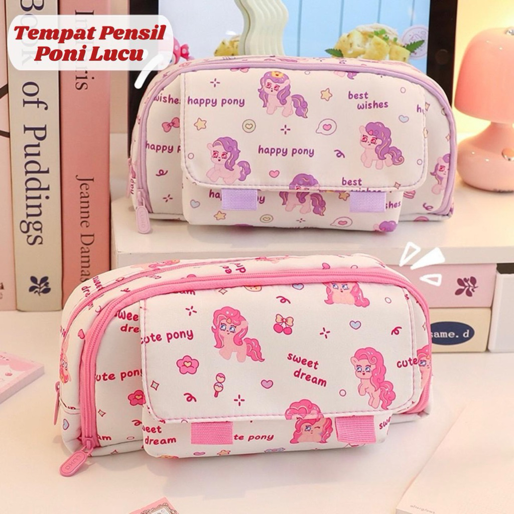 

Kotak Pensil Motif Pony Lucu / Tempat Pensil/Pena Alat Tulis Kapasitas Besar
