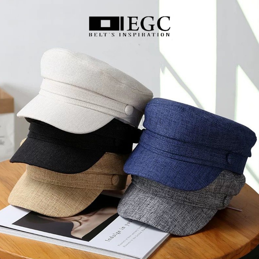 BARET OKTAGONAL BAHAN Topi Baret Oktagonal Bahan Polyester Korean Style Wanita TPI-14