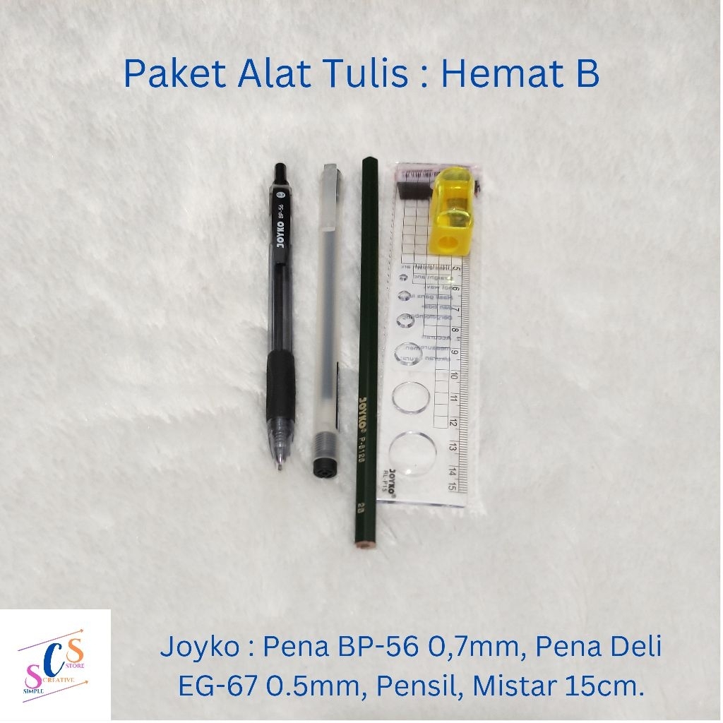 

Paket Alat Tulis Joyko / Pena Pensil Penghapus / PAKET HEMAT