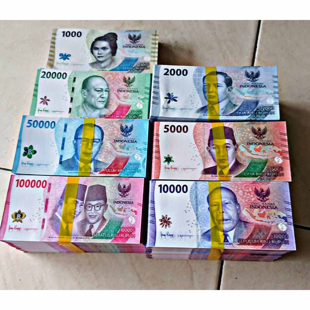 100 Lembar Uang Mainan Mirip Asli/Uang Mainan Anak Uang Mahar Harga Per 100 Lembar