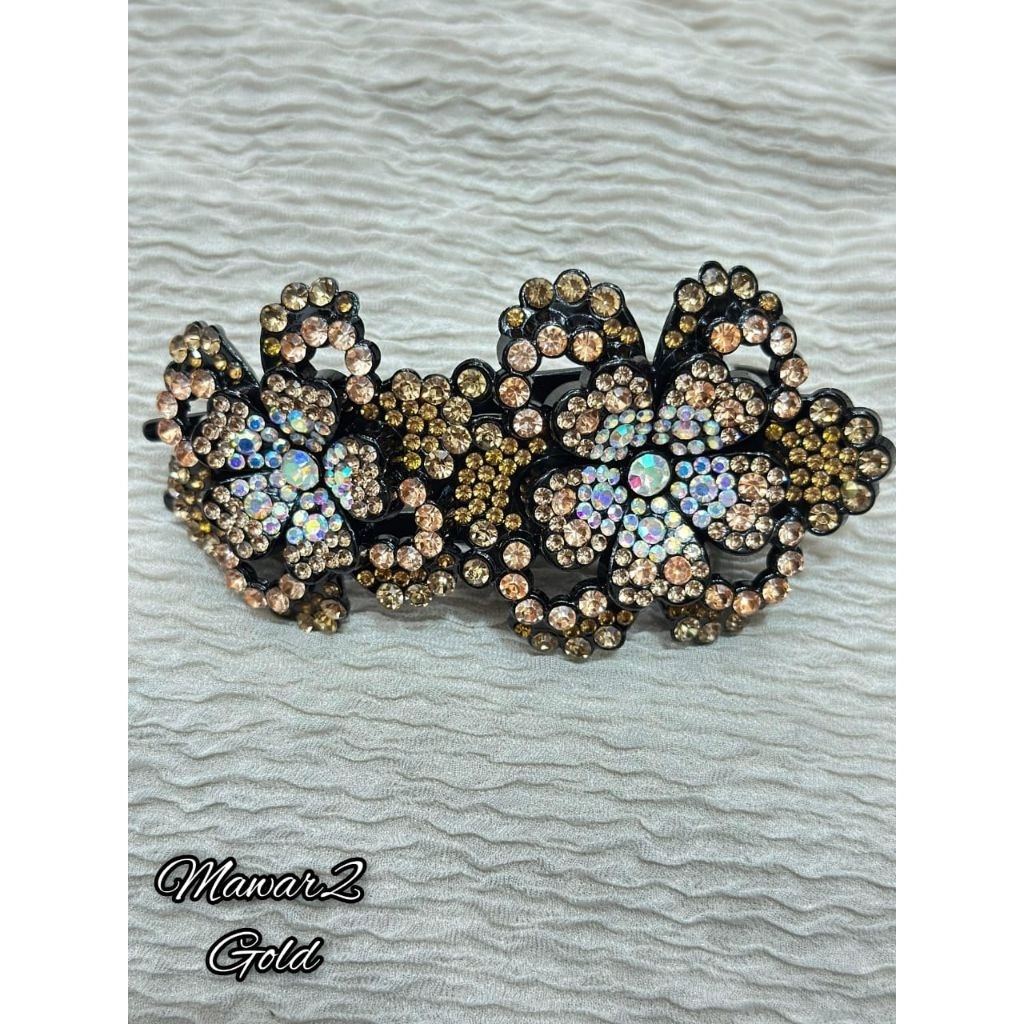 Jepit Rambut Korea Sanggul Wanita Double Bunga Mawar