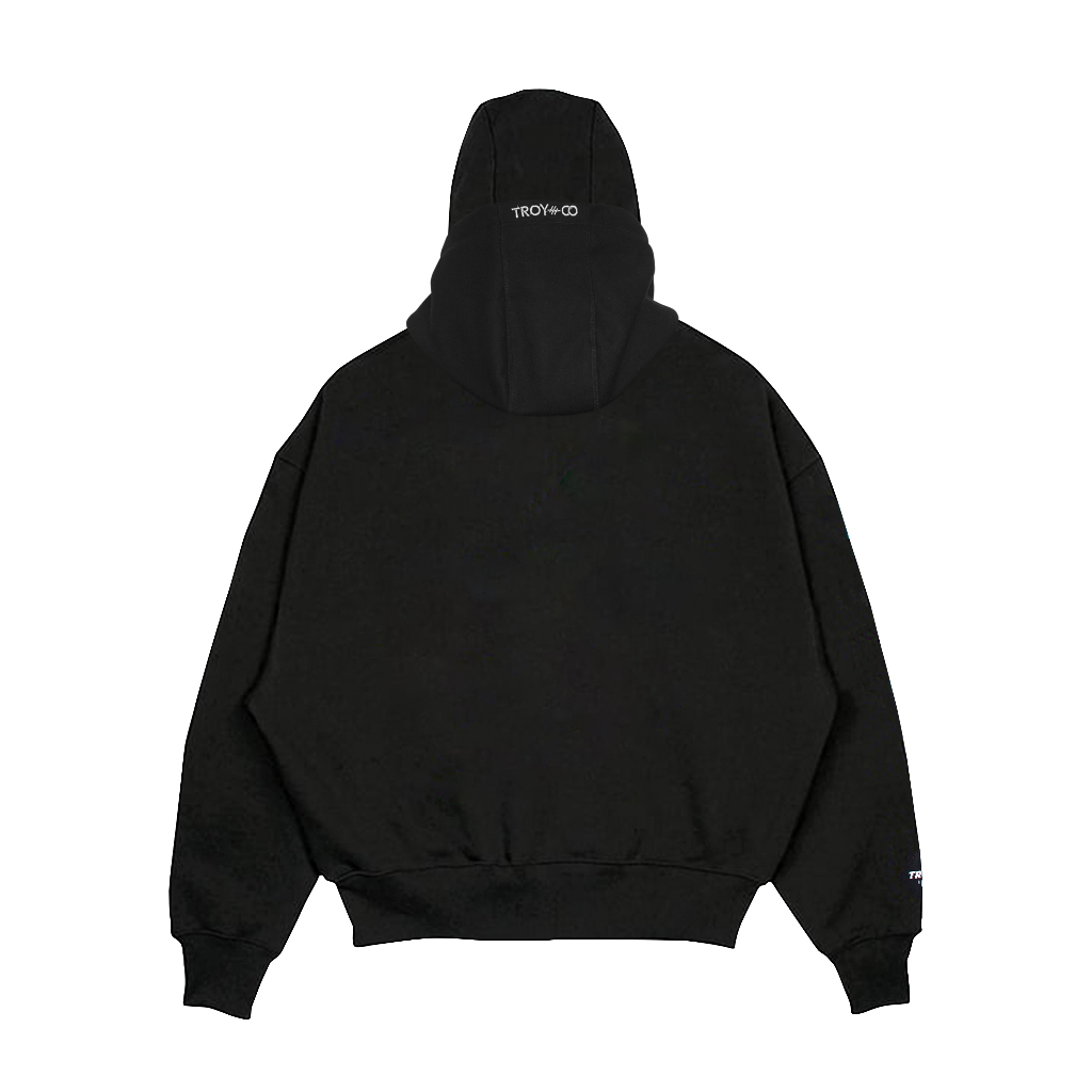 Troy Company Hoodie Zipper Balaclava Black Mythic Beast - Hoodie Zipper Ninja Balaclava Hitam ZBH 3178