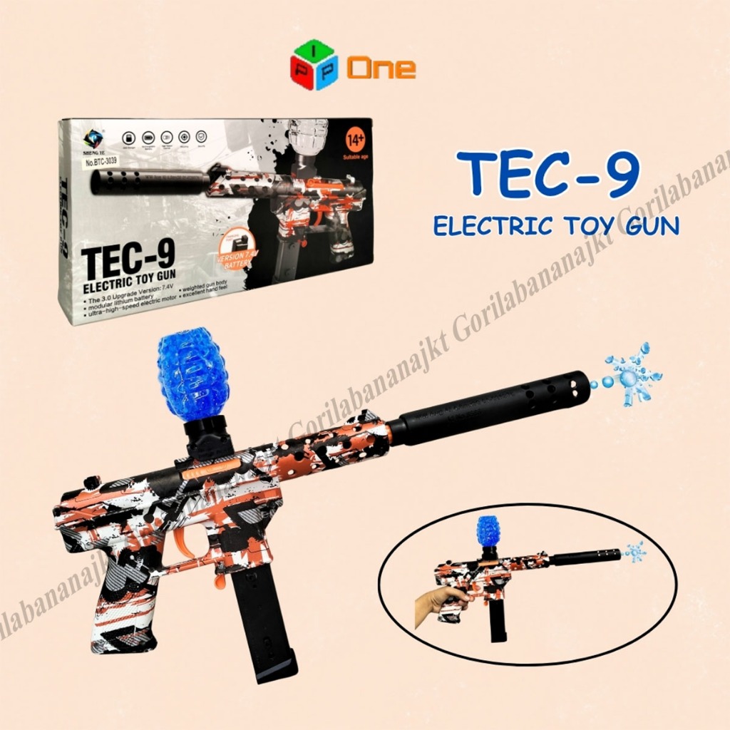 Mainan Anak tembakan TEC-9 elektrik Otomatis water beads