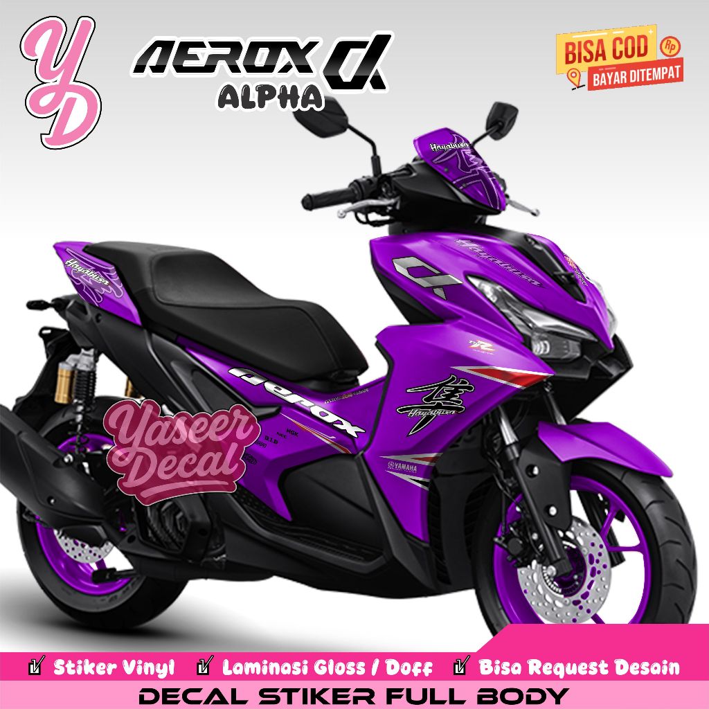 DECAL AEROX ALPHA FULL BODY STICKER ALPHA CYBER CITY 2025 POLOS