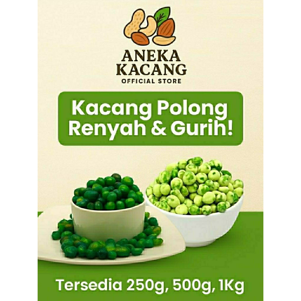 

Kacang Polong Crispy Gurih — Green Peas / Tepung | 250g–1Kg