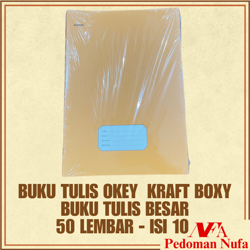 

Buku Tulis OKEY BOXY (buku besar) kraft 50 Lembar isi 10