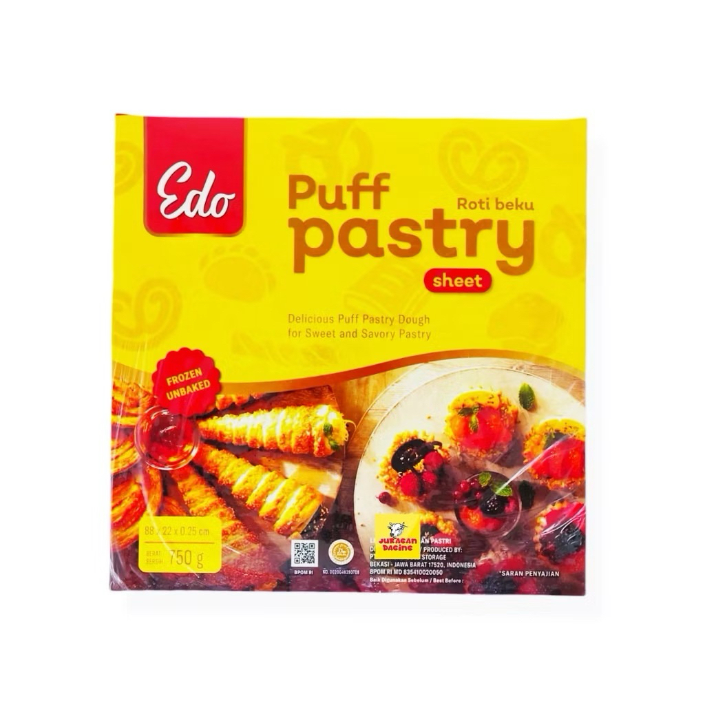 

EDO PUFF PASTRY JUMBO SHEET 750 GR ( INSTANS ONLY )