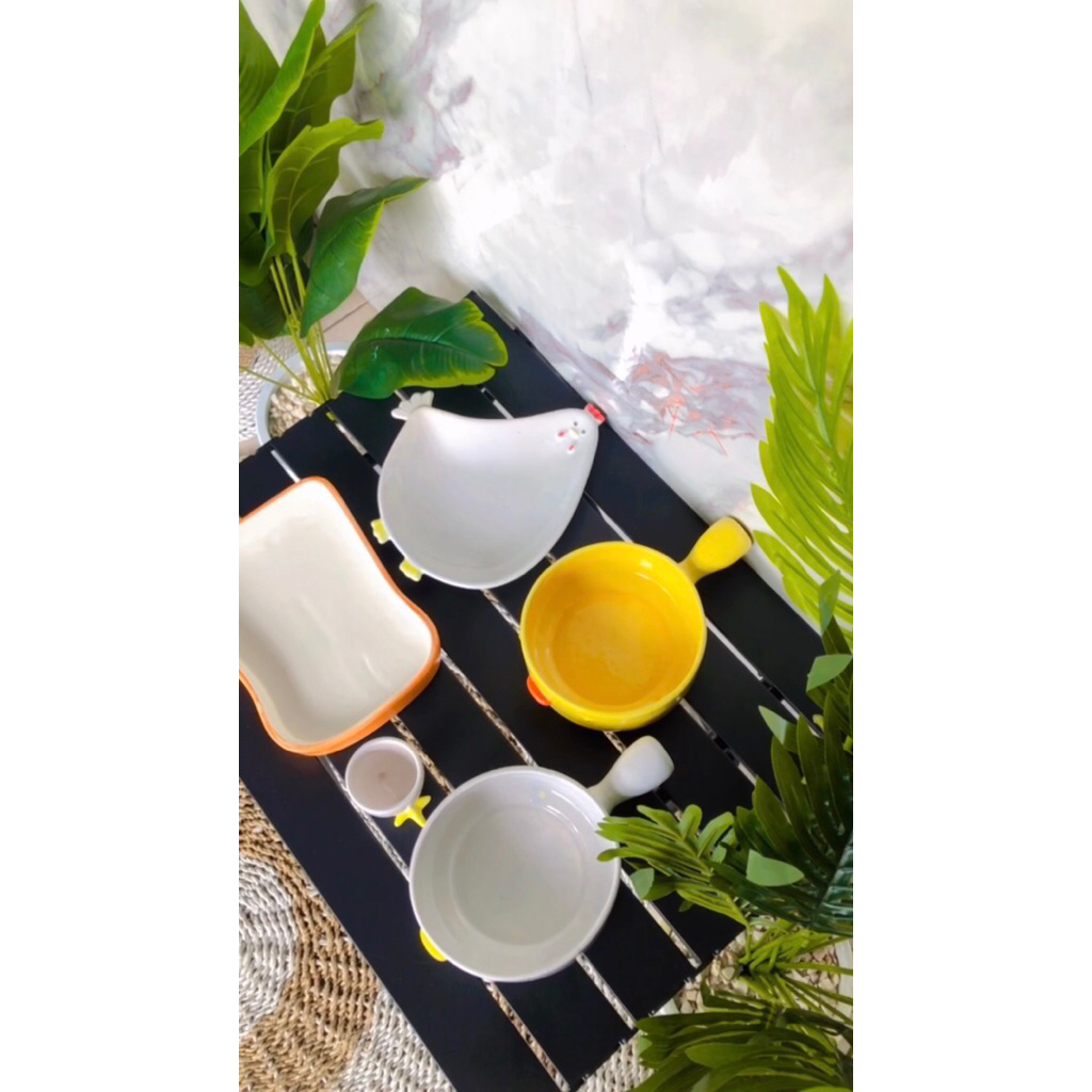 TRAY MANGKOK PIRING UNIK KERAMIK