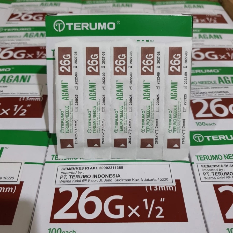Jarum Terumo Agani Needle 26 G Needle Terumo 26G Jarum Suntik Terumo