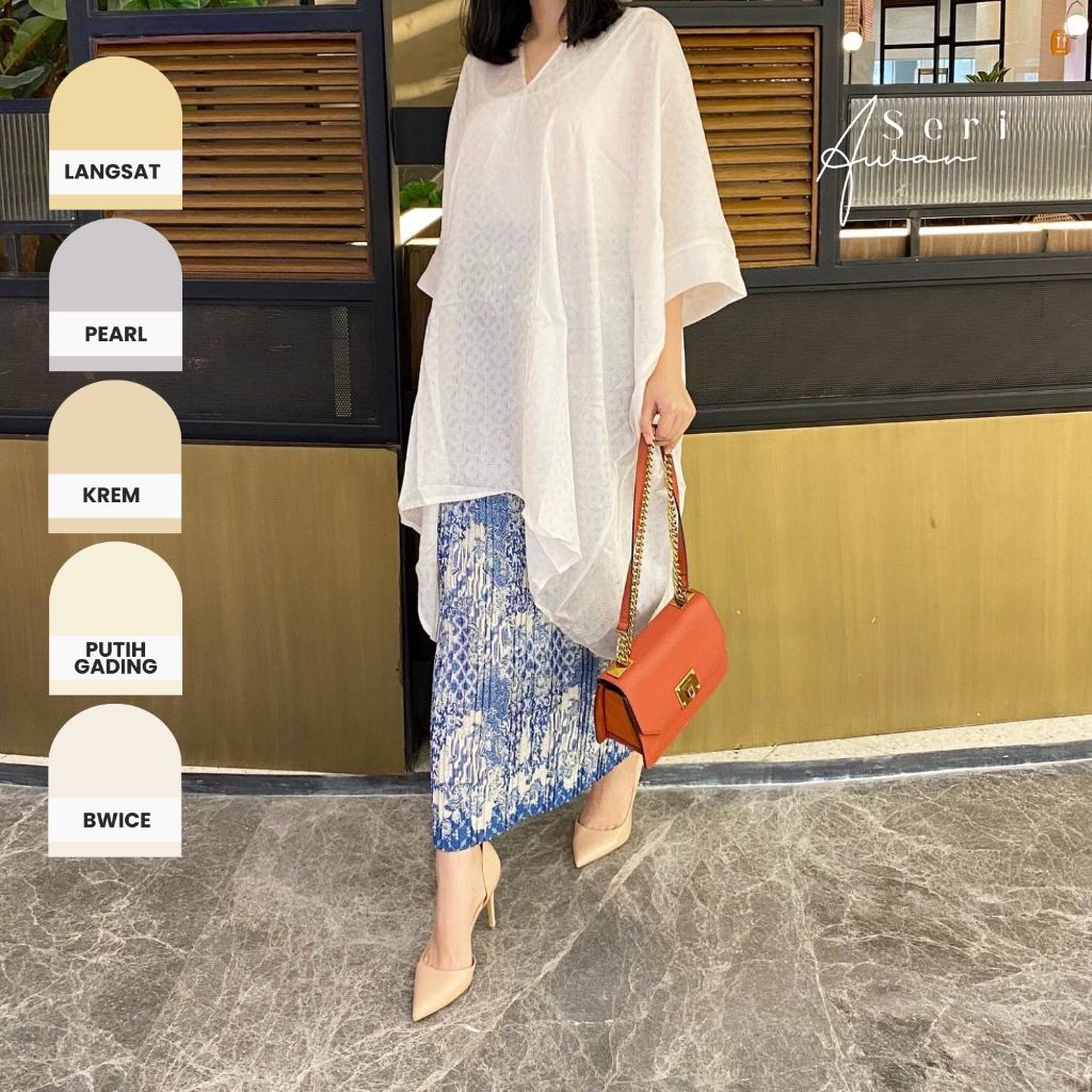 Lausboutique-Tunik Aruna Polos-Seri Awan-Tunik Batik [Hanya Atasan]