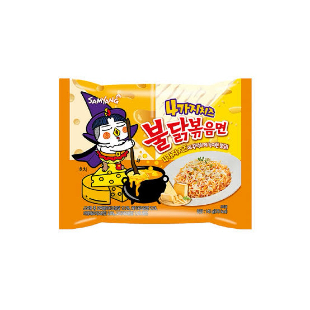 

Samyang Buldak Hot Chicken Quattro Cheese Halal bungkus 145 g