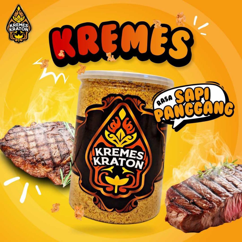 

Kremes Kraton rasa sapi panggang-makanan ringan kriuk gurih renyah enak snack jajanan pelengkap nasi