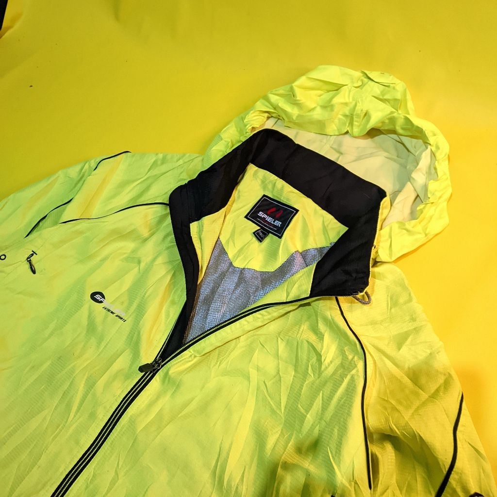 Jaket Outdoor Windbreaker Spieler Warna Kuning Stabilo