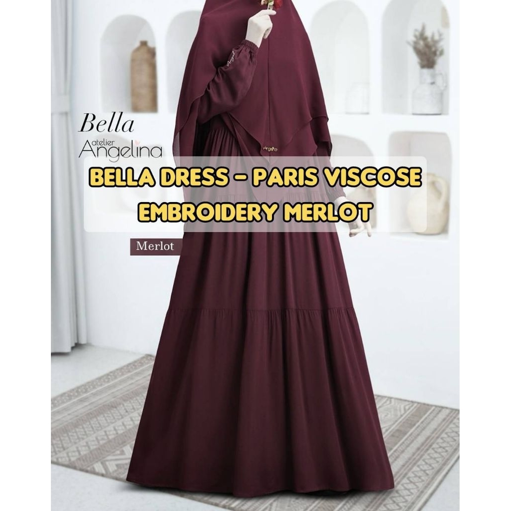 Atelier Angelina Dress size 2XL : Embroidery Merlot