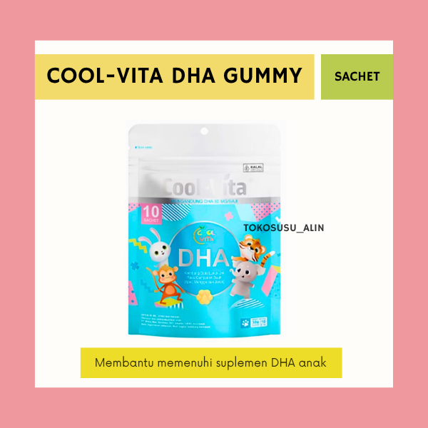 COOLVITA DHA GUMMY PER POUCH / SUPLEMEN MINYAK IKAN ANAK