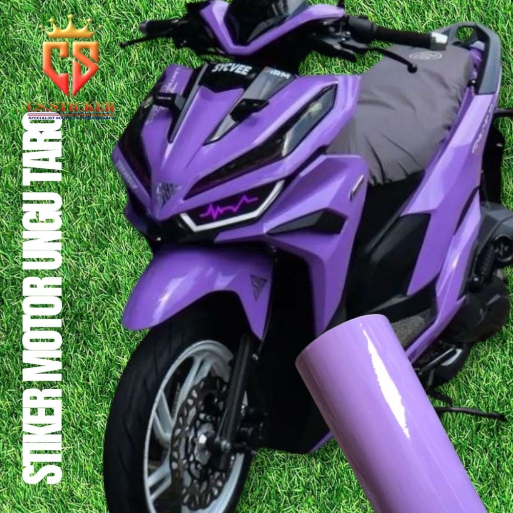 Sticker Skotlet Motor Warna Ungu Lilac Ungu TaroScotlite Ungu Taro Lilac Sekotlet Warna Ungu