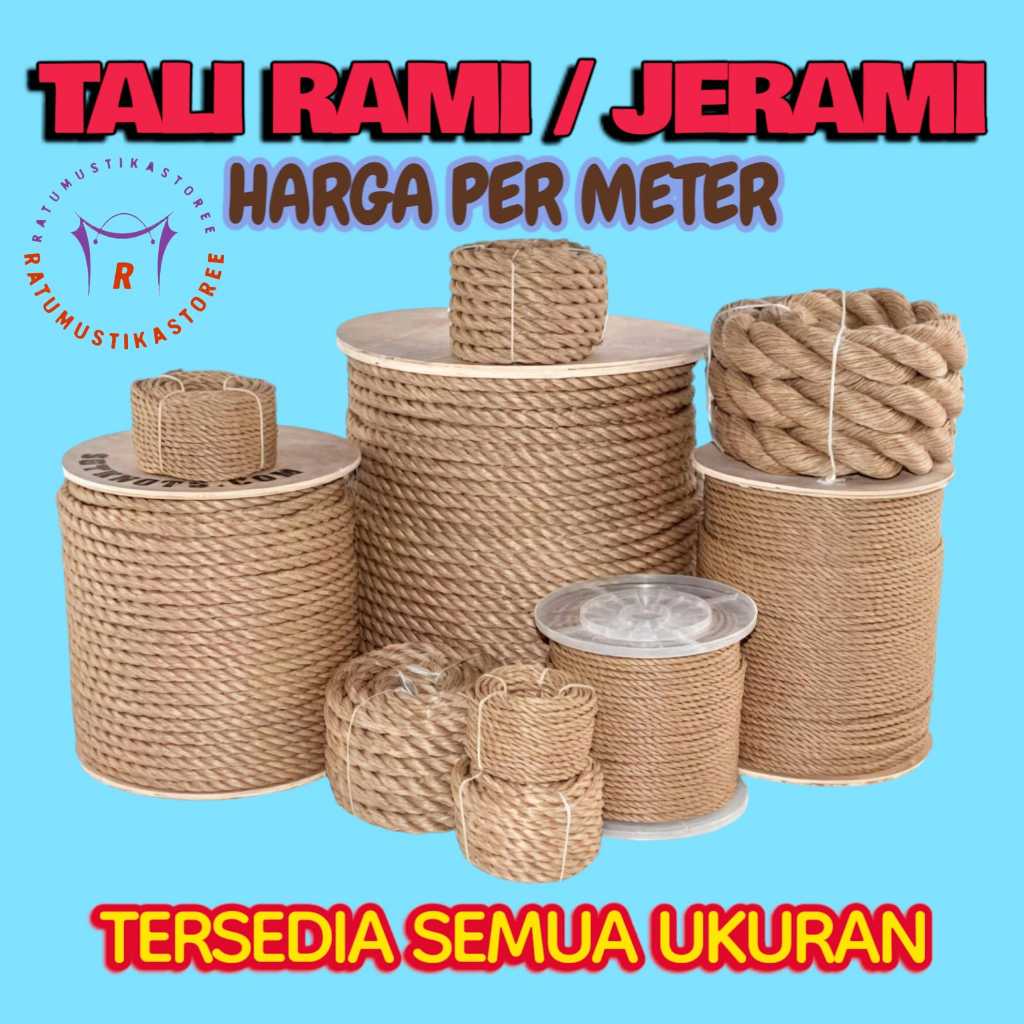 

Tali Rami Roll / Tali Goni Gulungan 2-3 Ply / Tali Undangan / Tali Hampers / Tali Souvenir / Tali Dekorasi Hiasan