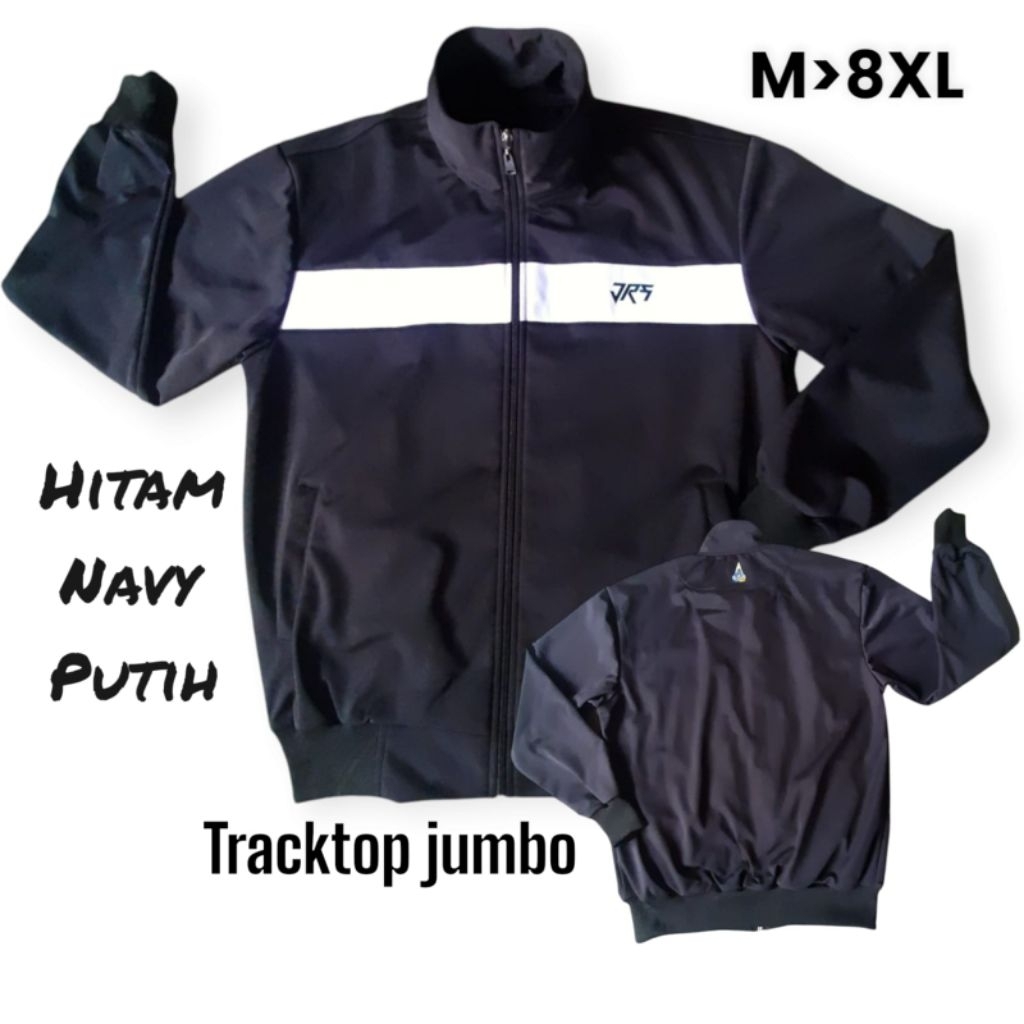 jaket tractop pria wanita jrs big saiz jumbo olahrga sport