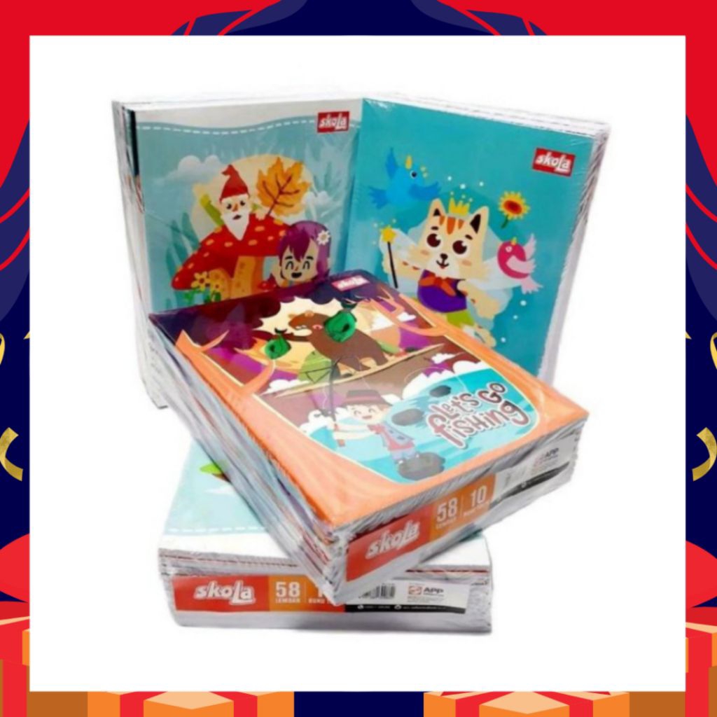 

[SKOLA 1 PAK 10 Buku] Buku tulis anak Sekolah Ready COD by APP