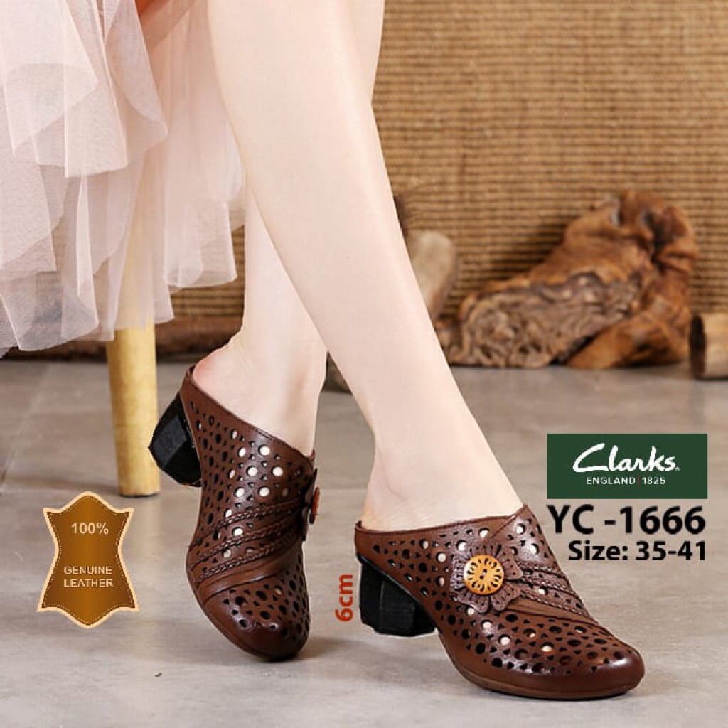 *Clarks YC-1666 Mule (Selop) Sandal Sol 6cm*