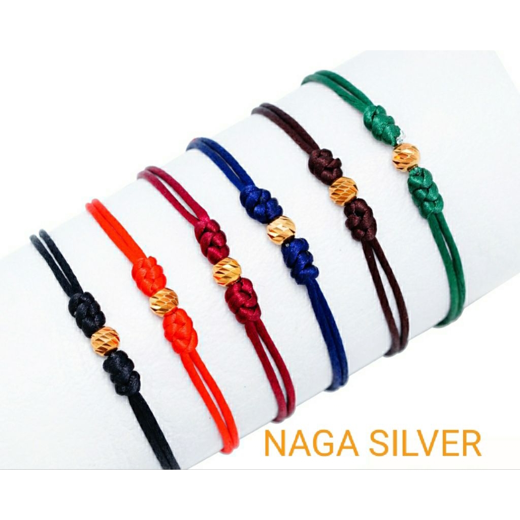 beli 2 gratis 1+ gratis emas murni 24 K gelang tali serut model Semar Nusantara 10 k 18 k perhiasan 