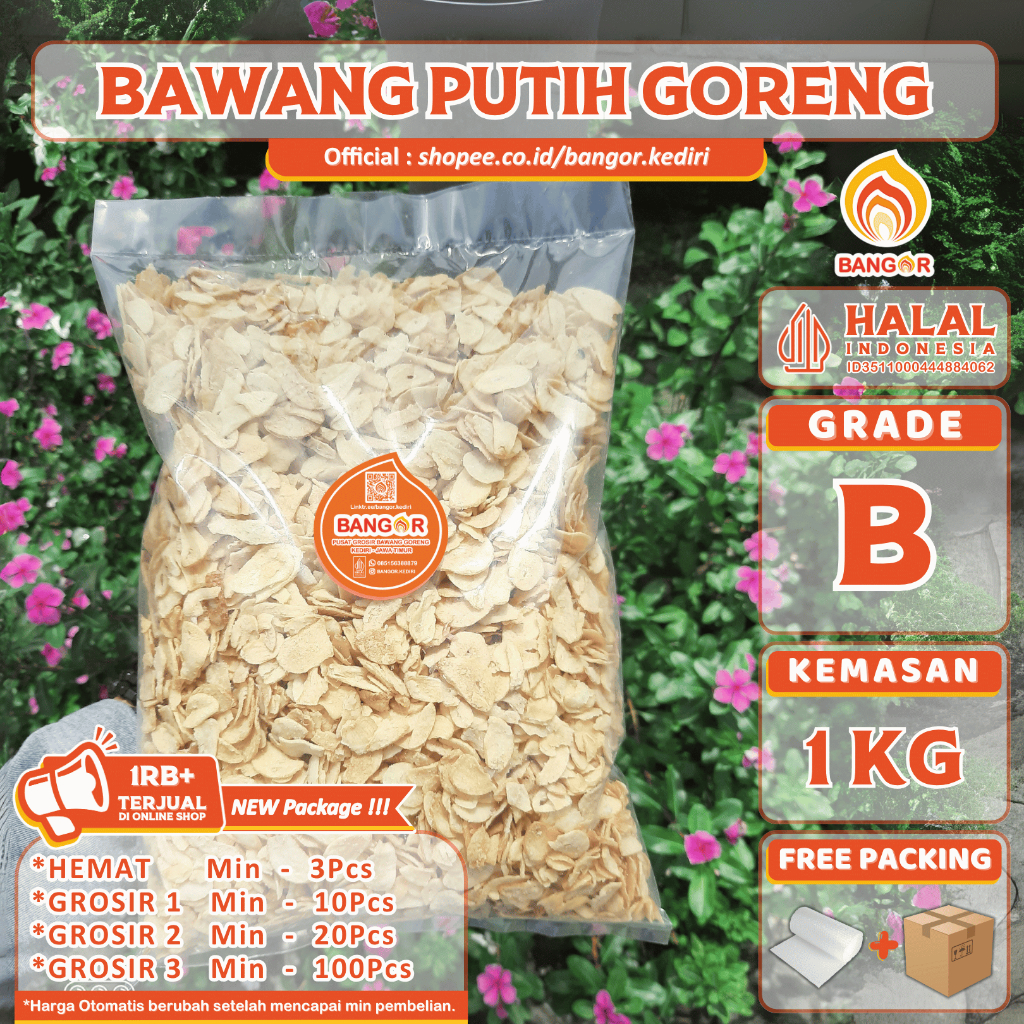 

PUTIH-B [ 1 Kg ] Bawang Putih Goreng / Bawang Goreng, Grade B, Refill
