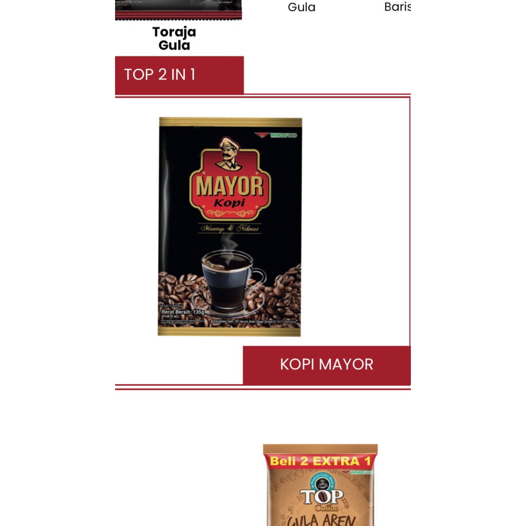 

Kopi mayor 135gr
