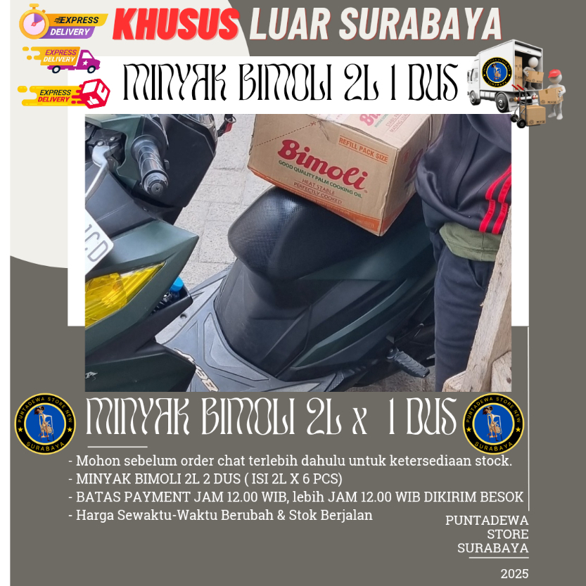 

Minyak goreng bimoli 2L murah | Minyak Goreng Bimoli 2L x 1 Dus KHUSUS LUAR SURABAYA (CARGO)